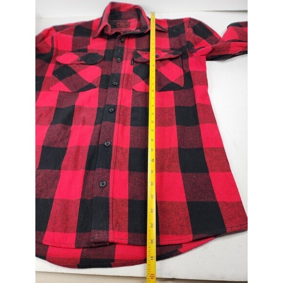 Five Brother Flannel Shirt Buffalo Plaid Men’s M Medium Red Black Lumberjack - Picture 8 of 12